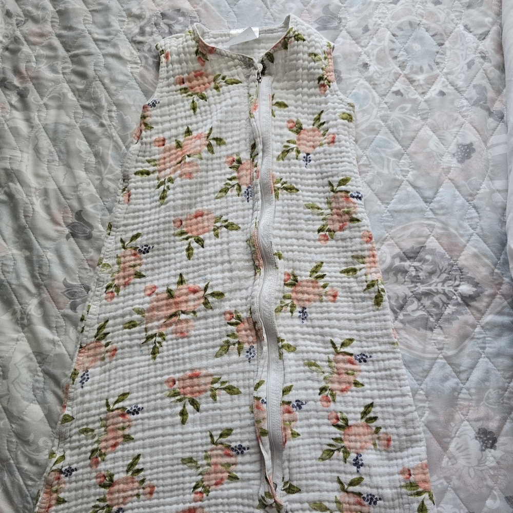 Little Unicorn Cotton Muslin Sleep Sack, Watercolor Roses